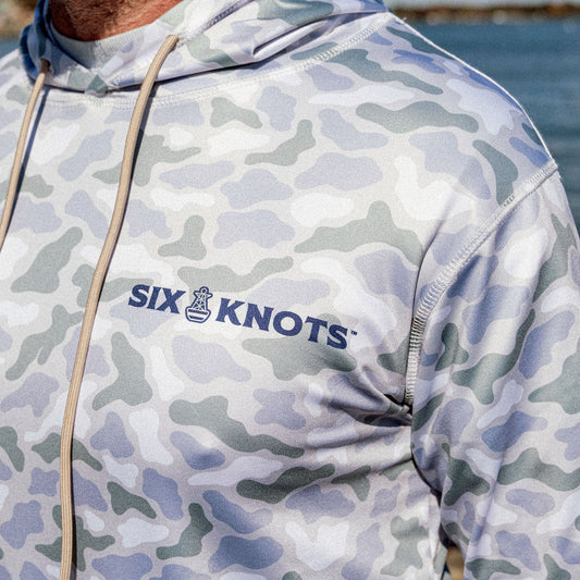 Coastal Camo Men's Performance Hoodie - Wetlands