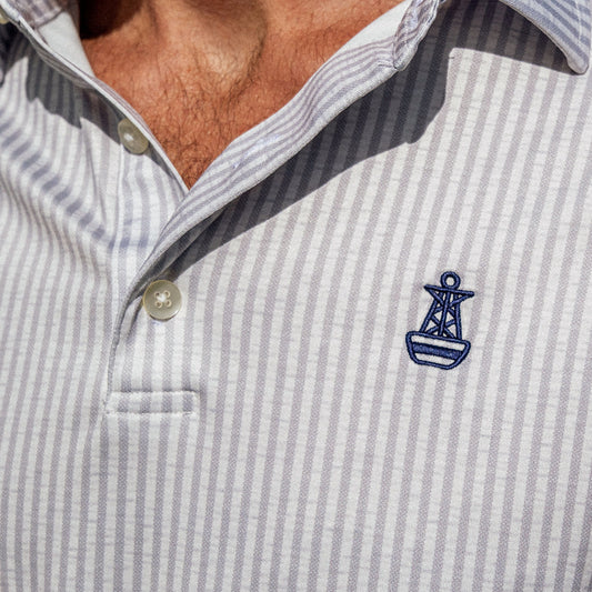 Seafarer Men's Performance Polo Shirt - Grey