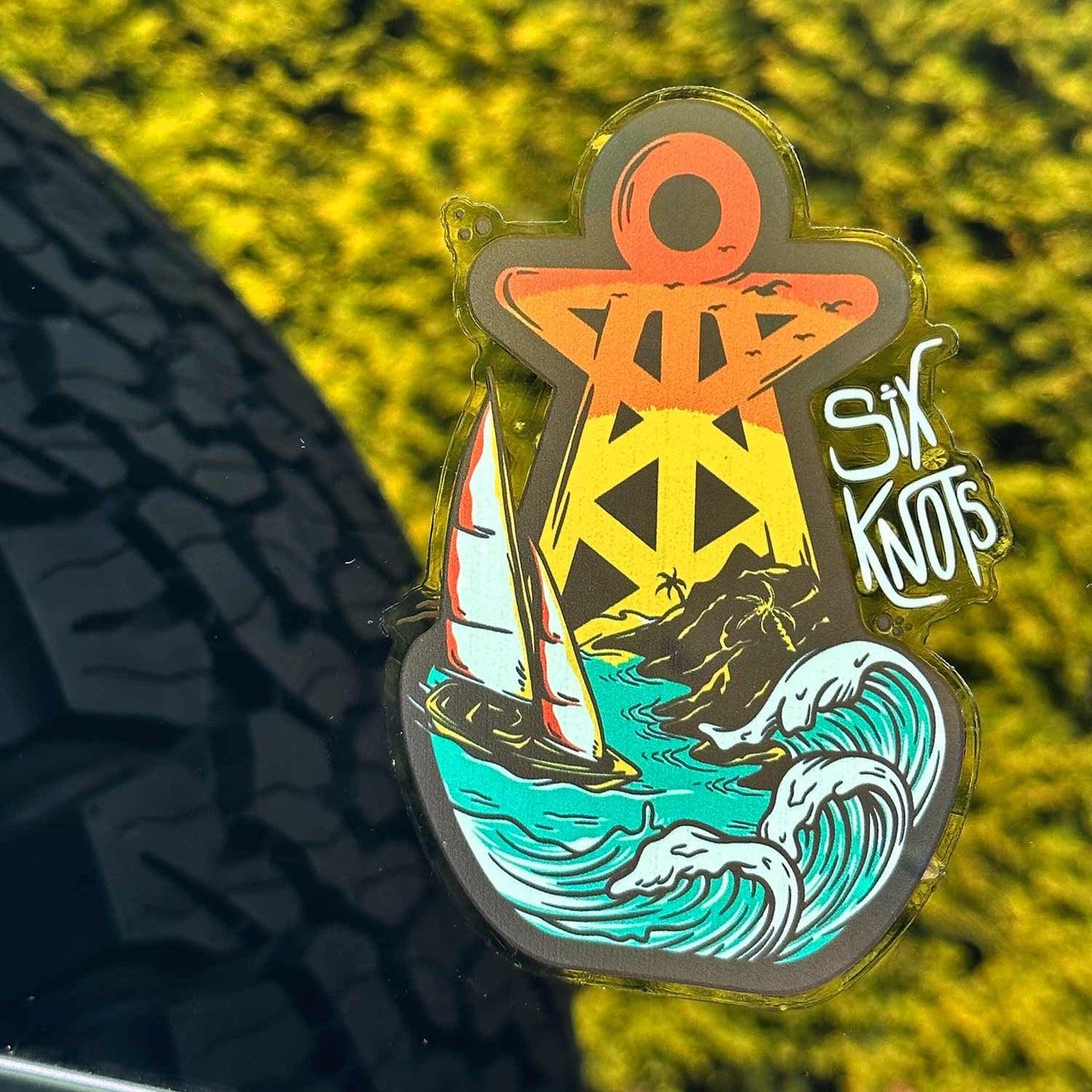 Tropical Storm Vinyl Sticker