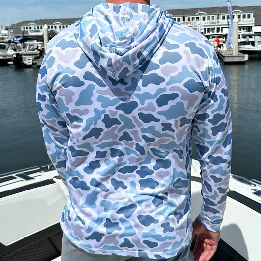 Coastal Camo Performance Hoodie - Chesapeake