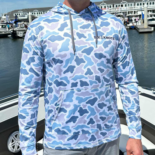 Coastal Camo Performance Hoodie - Chesapeake