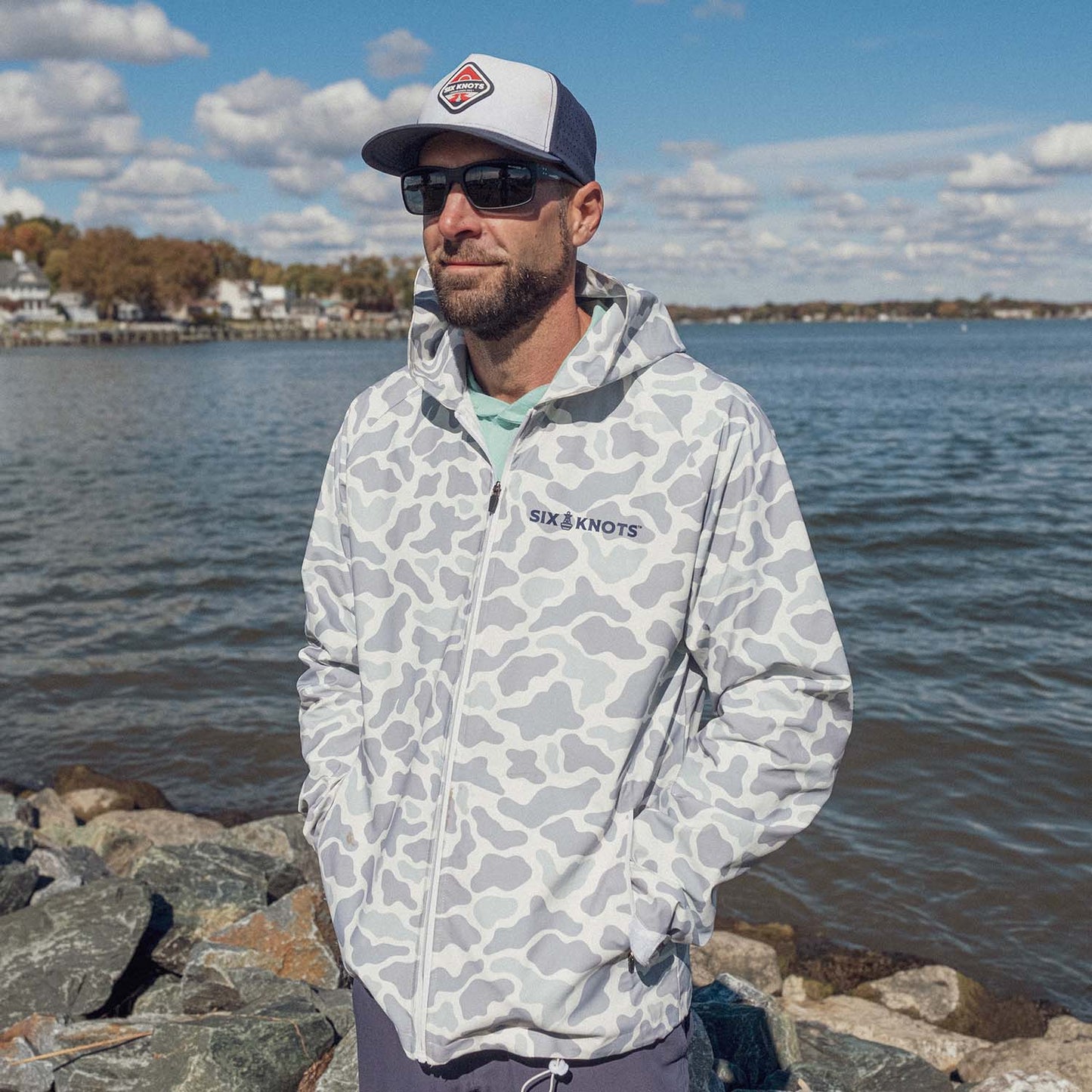Coastal Camo Rain Jacket