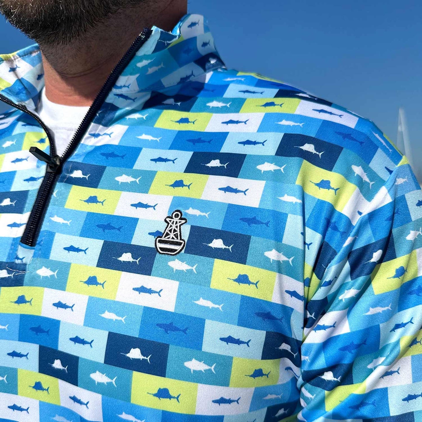 Fish Flag Men's Quarter Zip