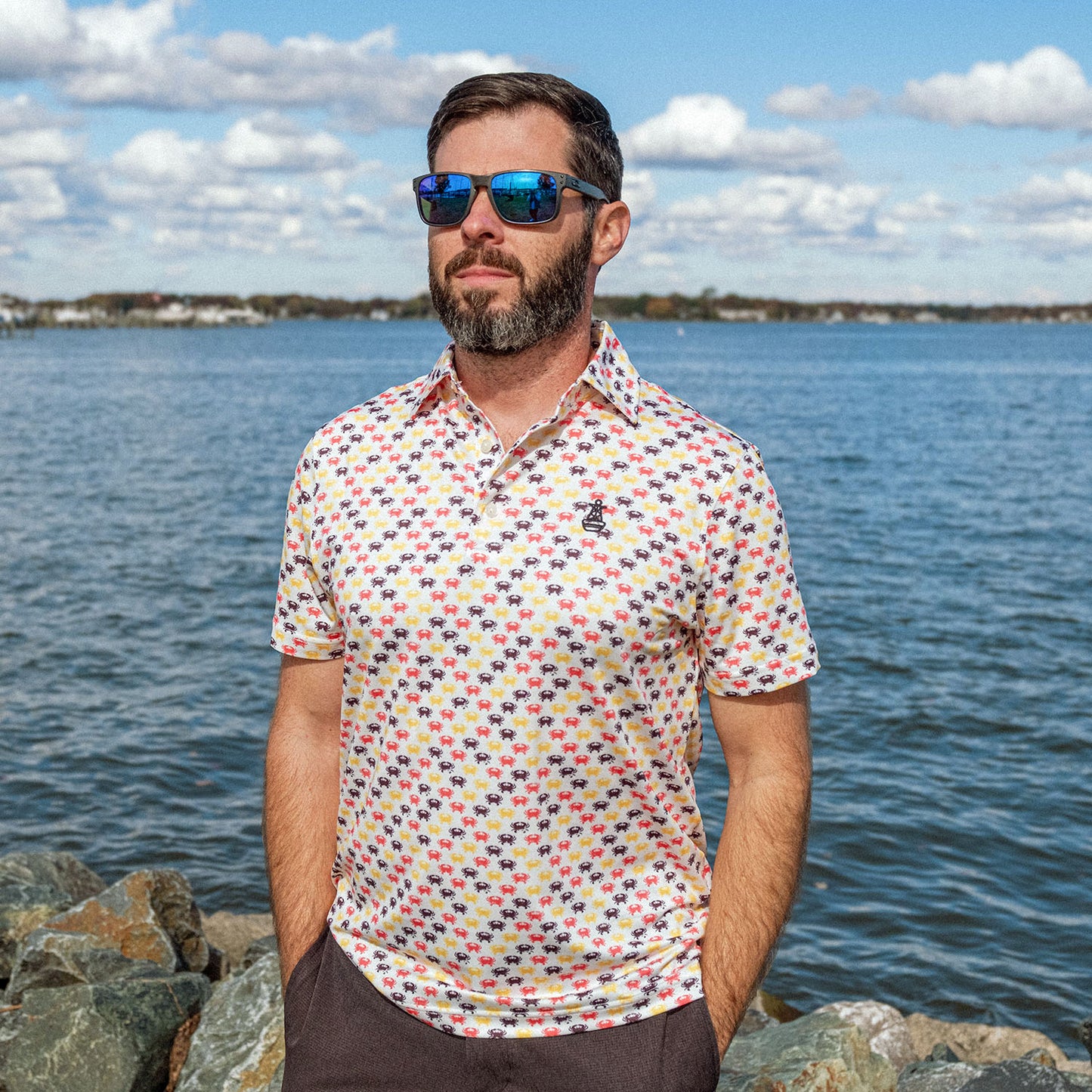 Maryland Catch Men's Performance Polo Shirt - Old Line