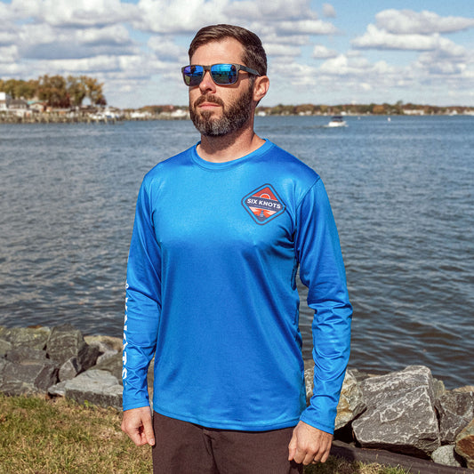 Red Sky At Night Men's Performance Crew - Royal Blue