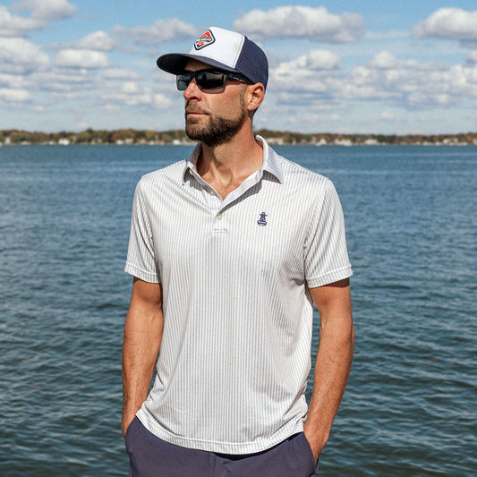 Seafarer Men's Performance Polo Shirt - Grey